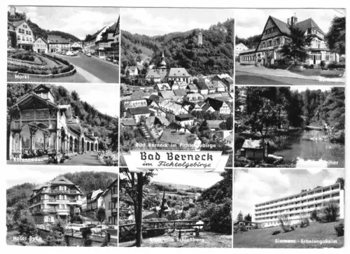 AK, Bad Berneck im Fichtelgeb., acht Abb., 1974