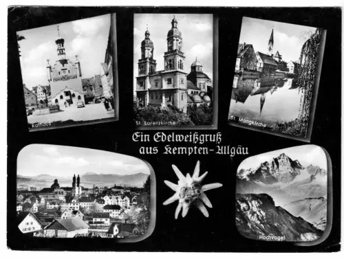 AK, Kempten Allgäu, fünf Abb., gestaltet, 1960