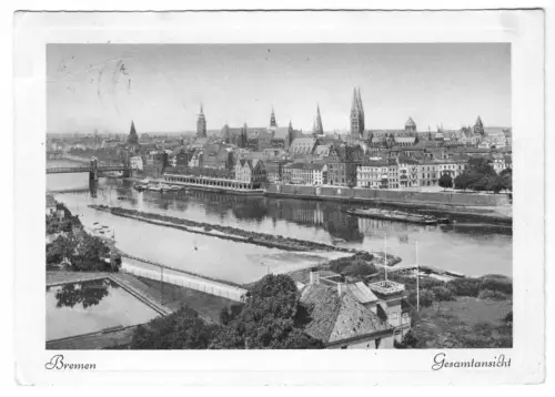 AK, Bremen, Gesamtansicht, 1953