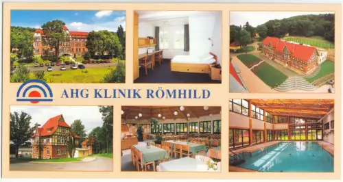 AK Langformat, Römhild Thür., AHG Klinik, sechs Abb., um 2000