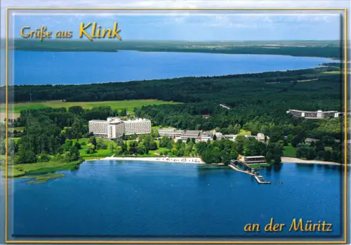 AK, Klink Kr. Waren Müritz, Luftbild, Müritz Hotel, um 2008
