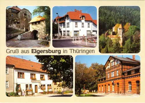 AK, Elgersburg Thür., fünf Abb., um 2000