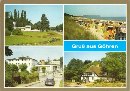 AK, Ostseebad Göhren Rügen, vier Abb., 1987