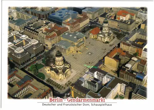 AK, Berlin Mitte, Gendarmenmarkt, Luftbildansicht, um 2005