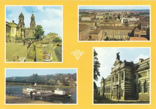 AK, Dresden, vier Abb., 1987