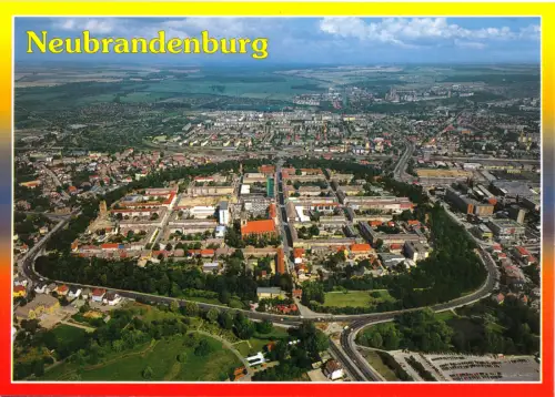 AK, Neubrandenburg, Innenstadt, Luftbildansicht, um 2010