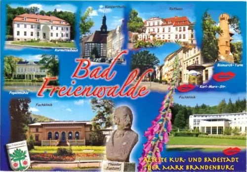 AK, Bad Freienwalde an der Oder, neun Abb., gestaltet, um 2000