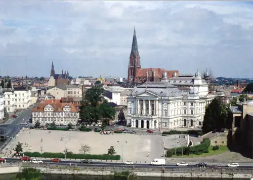 AK, Schwerin, Blick auf den Alten Garten, 1995