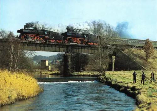 AK, Nossen, Brücke über die Freiberger Mulde bei Nossen, erbaut 1938, 1988