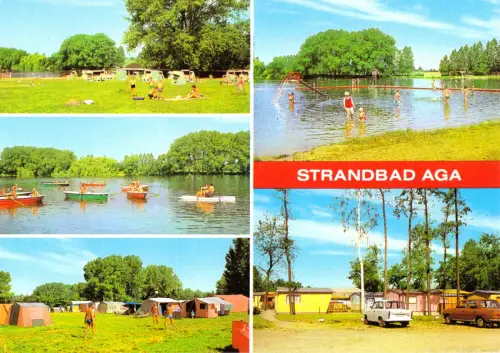 AK, Aga Kr. Gera, Strandbad Aga, fünf Abb., 1982