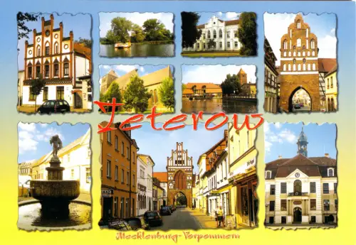 AK, Teterow, neun Abb., gestaltet, um 2000