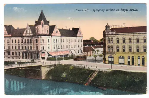 AK, Temesvár, Rumänien, Horgony palota ès Royal szásllo, ca. 1919