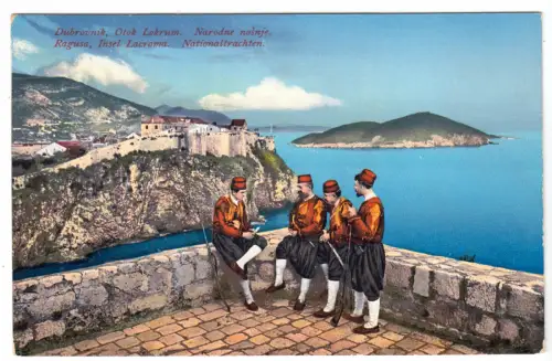 AK, Dubrovnik, Ragusa, Insel Lacroma, Totale, um 1918