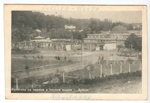 AK, Vranjska Banja, Serbien, Kurpark und Bad, 1944