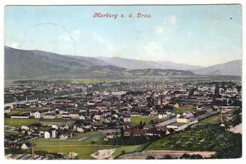 AK, Marburg an der Drau, Maribor, Slowenien, Gesamtansicht, um 1908