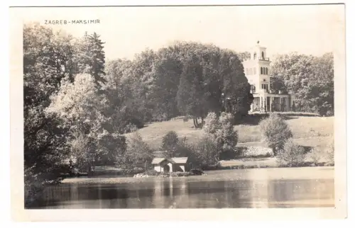 AK, Zagreb, Kroatien, Maksimir, Echtfoto, um 1955