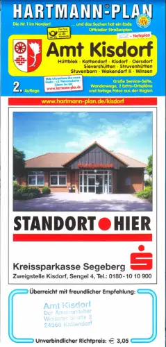 Stadtplan, Amt Kisdorf, um 2002