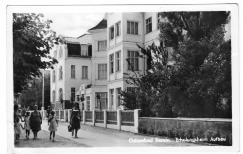 AK, Seebad Bansin auf Usedom, Erholungsheim Aufbau, 1953