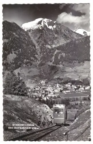 AK, Bad Hofgastein, Salzburg, Gesamtansicht mit Standseilbahn, 1965