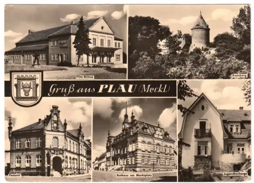 AK, Plau Meckl., Kr. Lübz, fünf Abb., u.a. Kino, 1963