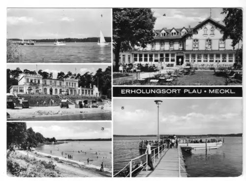 AK, Plau Meckl., Kr. Lübz, fünf Abb., Ferienobjekte, 1973