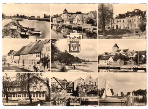 AK, Plau Meckl., Kr. Lübz, neun Abb., 1958
