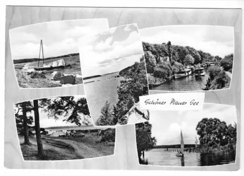 AK, Plau Meckl., Kr. Lübz, fünf Abb., Plauer See, gestaltet, 1966