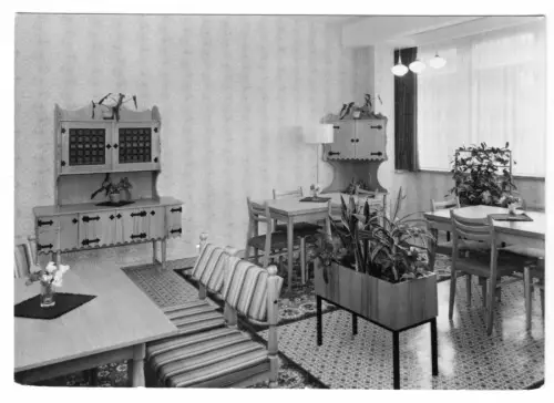 AK, Plau Meckl., Kr. Lübz, FDGB-Heim "Emil Otto" Bettenhaus, Klubraum, 1977