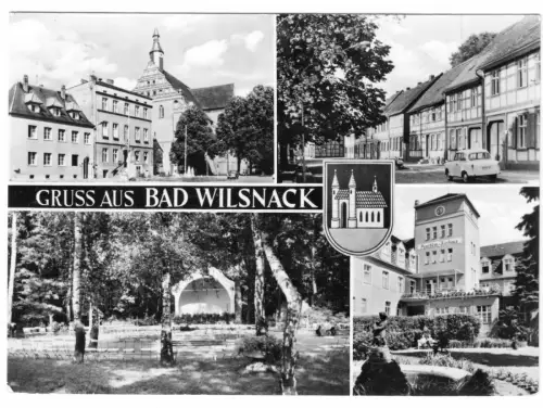 AK, Bad Wilsnack, vier Abb. und Wappen, 1969