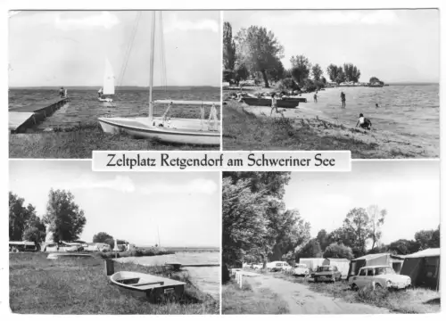 AK, Retgendorf Kr. Schwerin, Zeltplatz Retgendorf, vier Abb., 1976