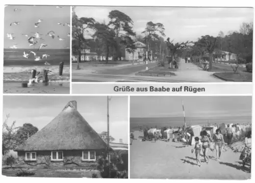 AK, Baabe auf Rügen, vier Abb., 1984