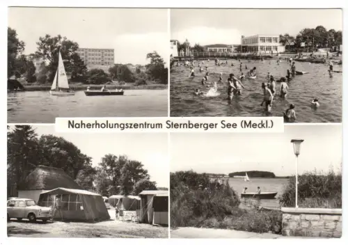 AK,   Sternberg Meckl., vier Abb., Naherholungszentrum Sternberger See, 1976