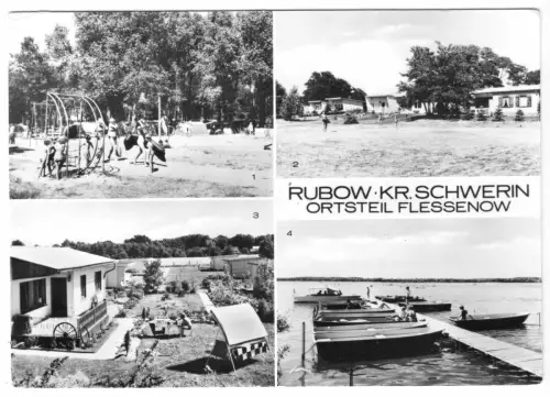 AK, Rubow Kr. Schwerin, OT Flessenow, vier Abb., 1981