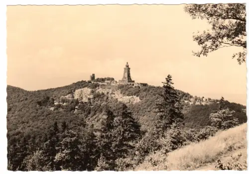 AK, Kyffhäuser, Blick vom Gietenkopf zum Kyffhäuser, 1960