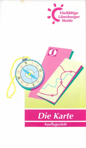 Wanderkarte, Lüneburger Heide, Bildkarte der Sehenswürdigkeiten, 1993