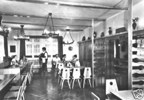 AK, Stützengrün Erzgeb., Berghotel Kuhberg, Gastraum 2