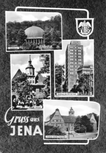 AK, Jena, vier Abb., gestaltet, 1961