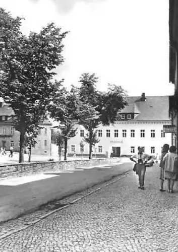 AK, Jöhstadt Erzgeb., Am Markt, mit Rathaus, 1977