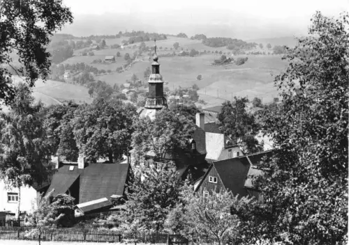 AK, Kurort Seiffen, Teilansicht mit Kirche, 1974