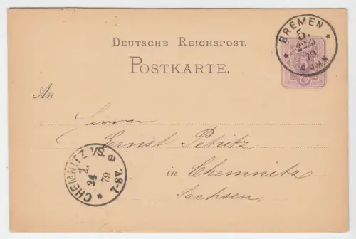 Ganzsache, Mi. Nr. DR P5 - 02, o Bremen 5., 22.3.79