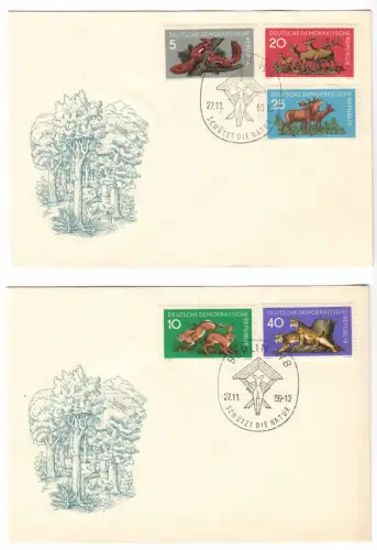 FDC, Michel-Nr. DDR 437-41, o Berlin W 8, 27.11.59