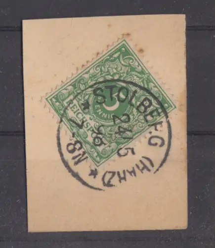 Briefstück, Michel-Nr.: DR 46, EF, Stolberg (Harz), 24.5.98, ESt, UB -