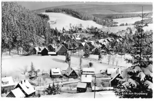 AK, Altenau Oberharz, Blick zum Bruchberg, 1966