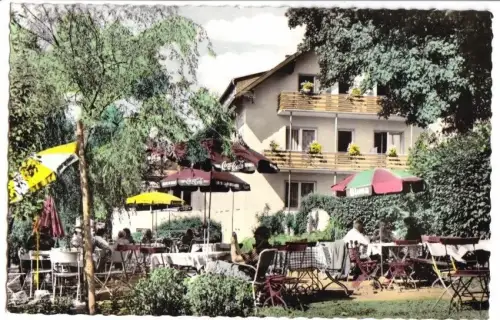 AK, Warmensteinach Fichtelgeb., Hotel Krug mit Gartenlokal, 1964
