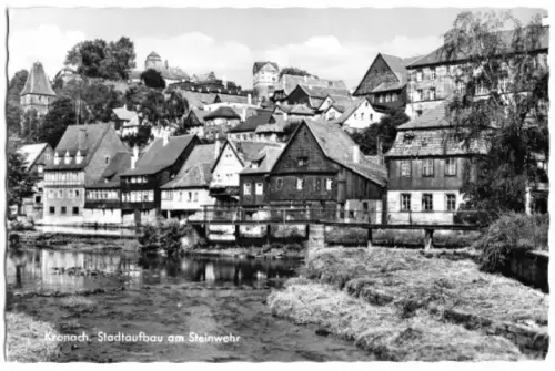 AK, Kronach, Stadtaufbau am Steinwehr, 1968