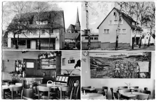 AK, Hessisch Lichtenau, Gasthof zur Lichten Aue, vier Abb., 1960