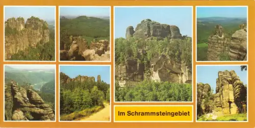 AK lang, Bad Schandau, Sächsische Schweiz, Im Schrammsteingebiet, 1987