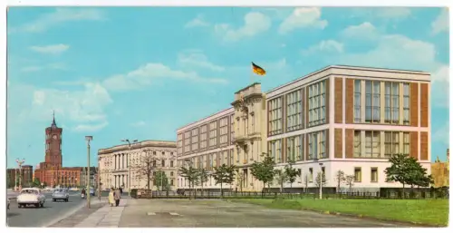 AK lang, Panoramakarte, Berlin Mitte, Staatsratsgebäude, 1966