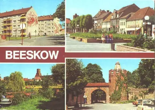 AK, Beeskow, 4 Abb., u.a. Poststraße, 1982 