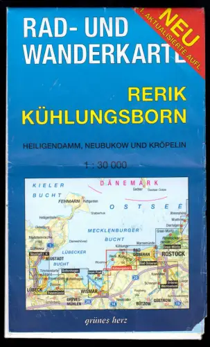 Rad- und Wanderkarte, Rerik, Kühlungsborn, 2012